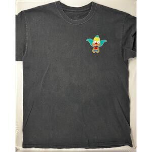 Krusty Burger Black Tshirt Label Unknown Men's Size Unknown Pre-Owned Fair